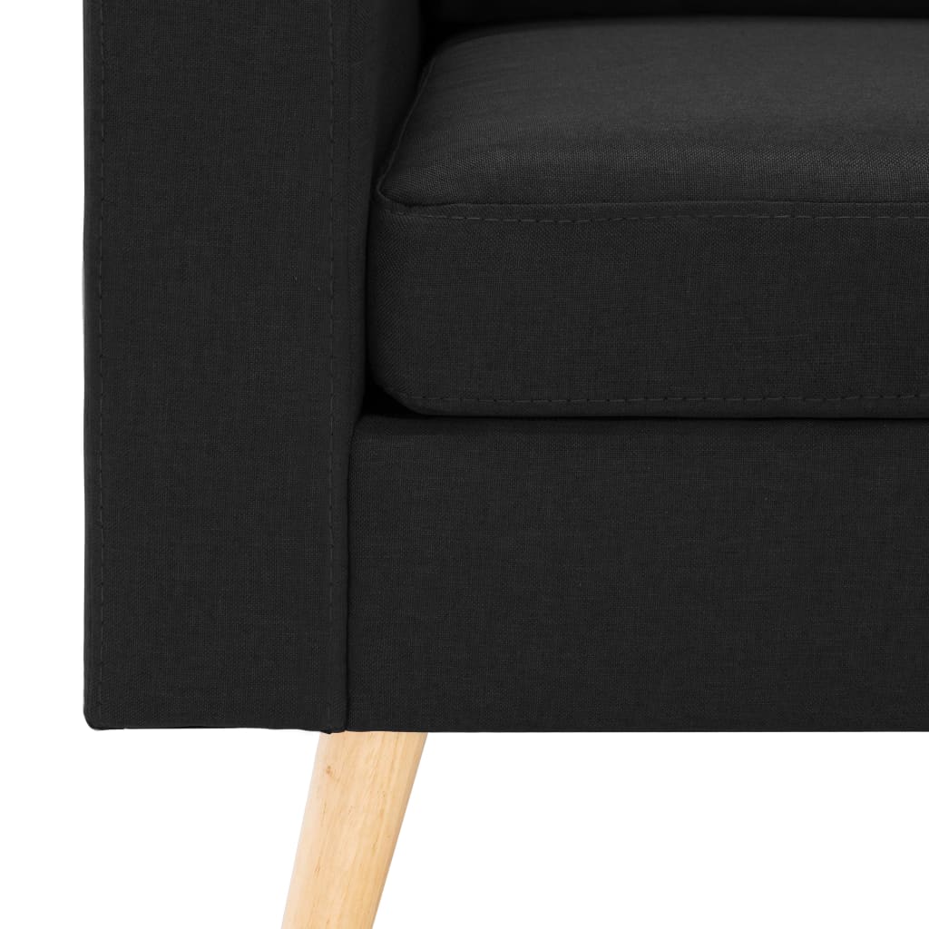 vidaXL Sillón de tela negro