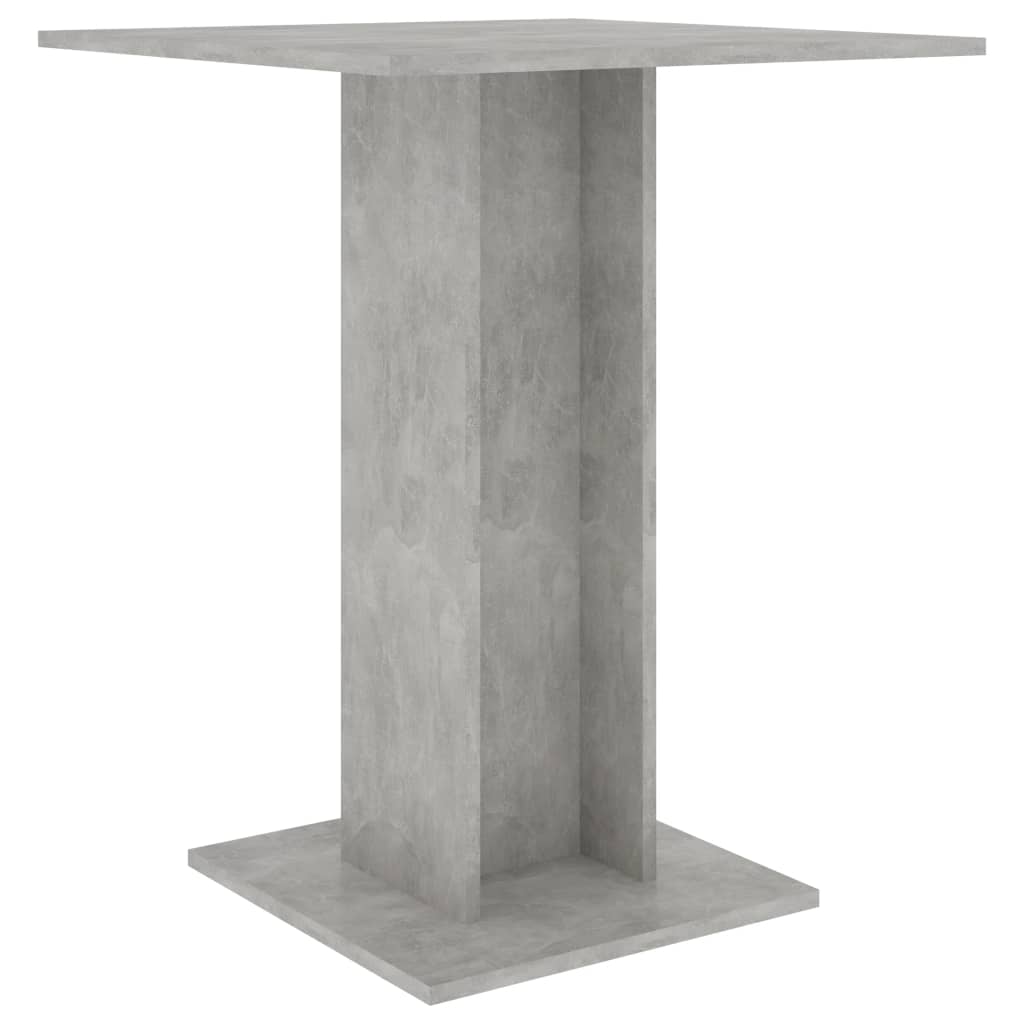 vidaXL Mesa de bistró de madera contrachapada gris 60x60x75 cm