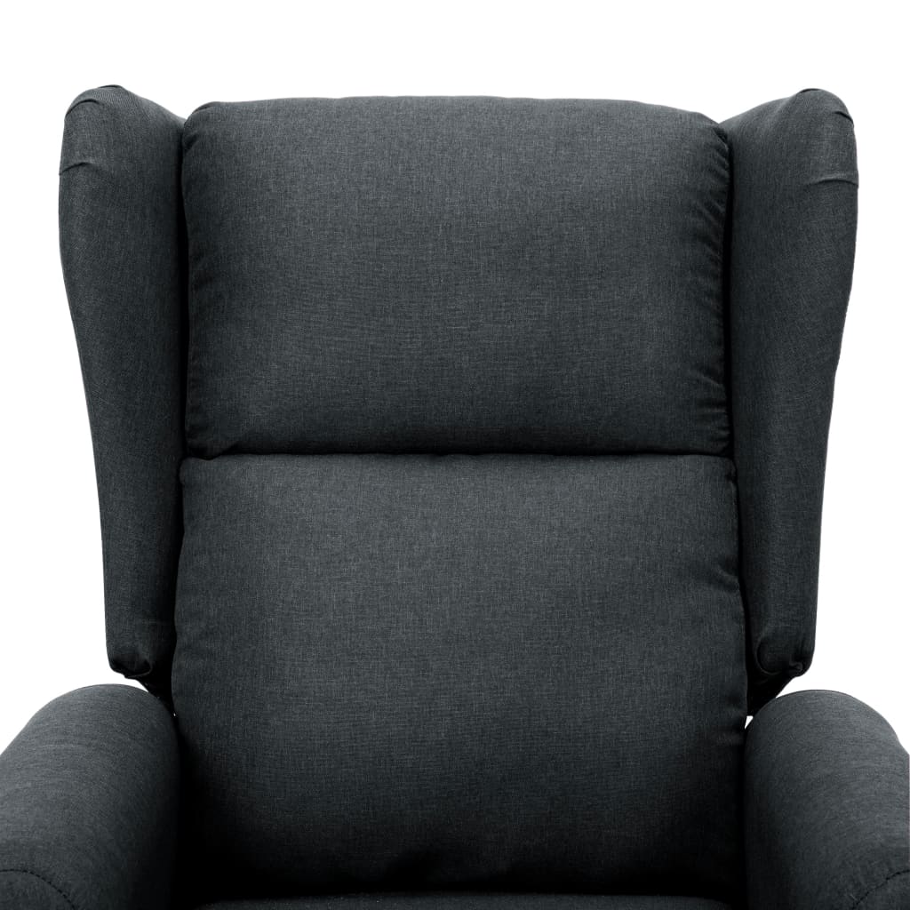 vidaXL Sillón elevable tela gris oscuro