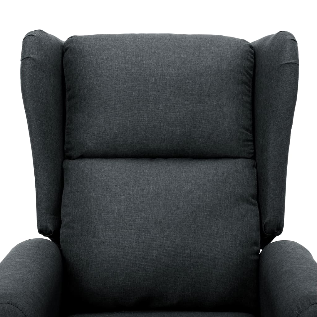 vidaXL Sillón de masaje elevable tela gris oscuro