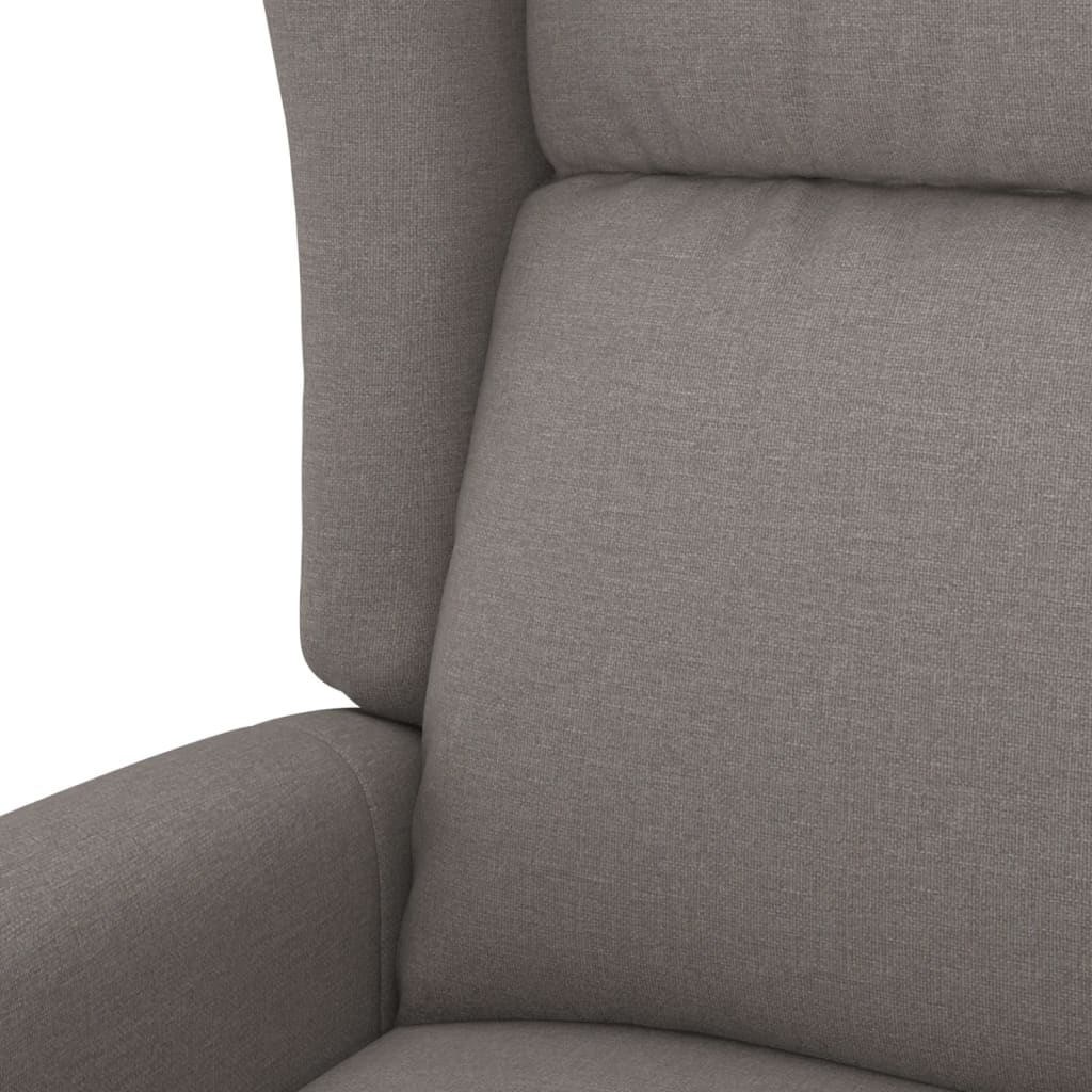 vidaXL Sillón de masaje elevable tela gris taupé