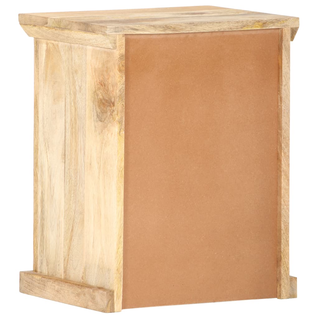 vidaXL Mesita de noche con puerta madera maciza de mango 40x30x50 cm