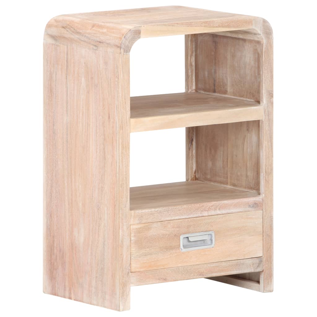 vidaXL Mesita de noche de madera maciza de acacia 40x30x60 cm