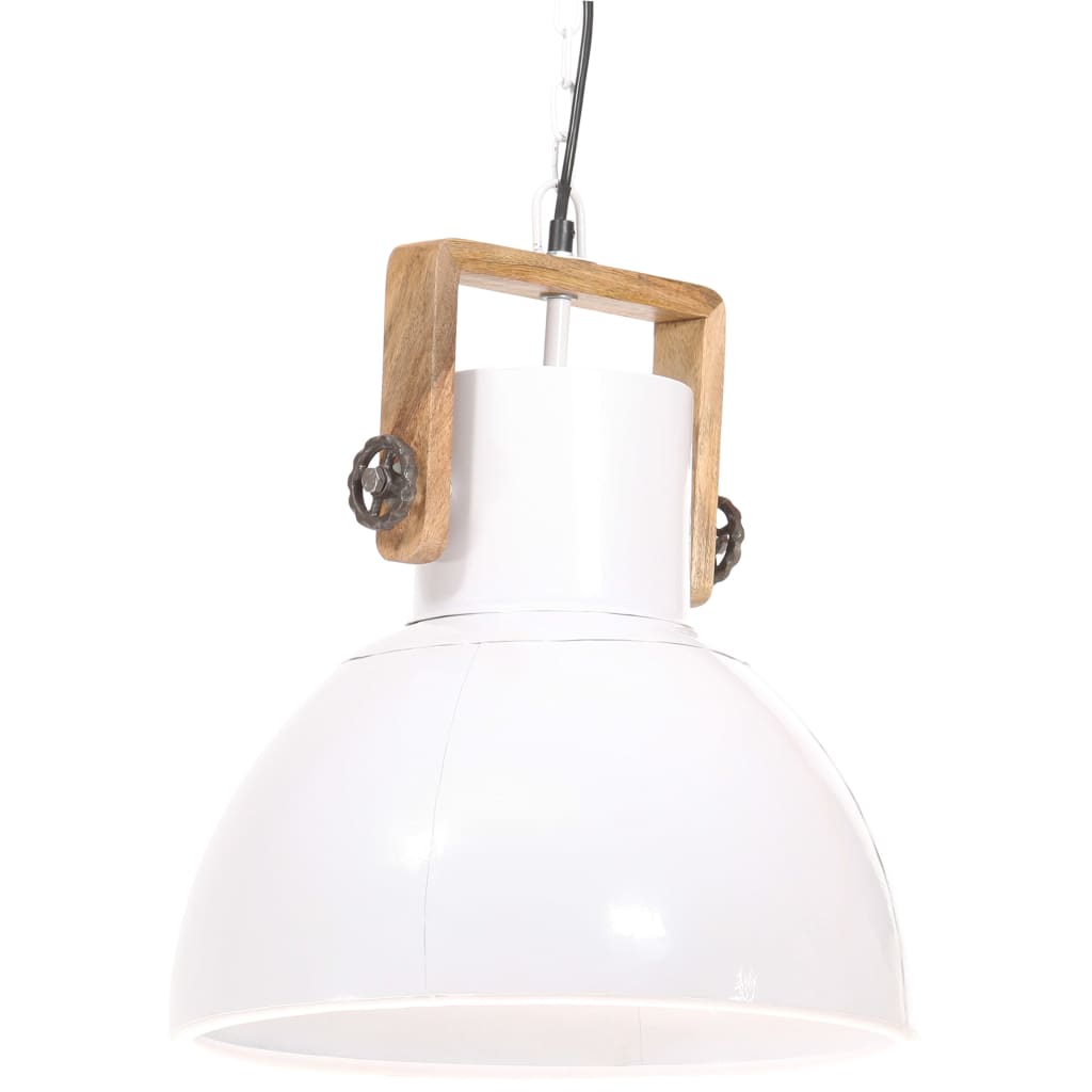 vidaXL Lámpara colgante industrial 25 W blanca redonda 40 cm E27