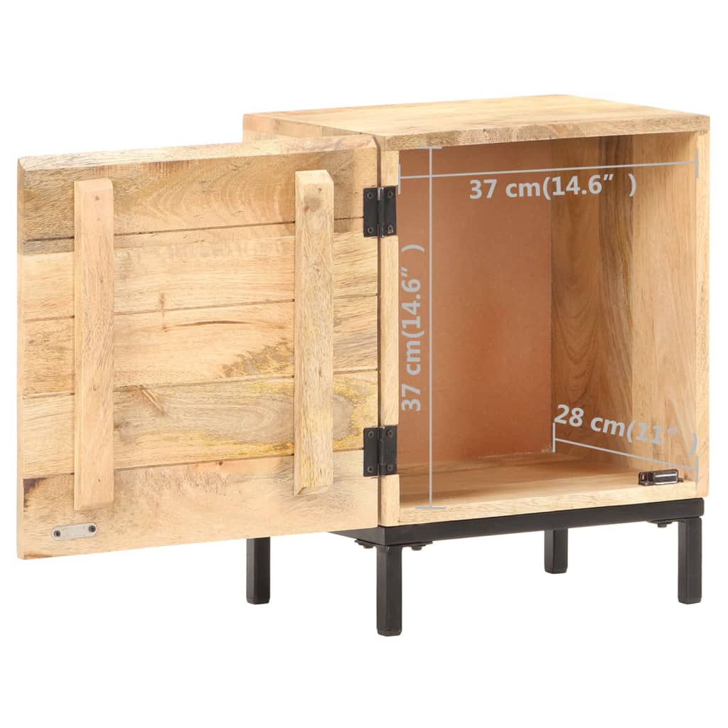 vidaXL Mesita de noche de madera maciza de mango 40x30x51 cm