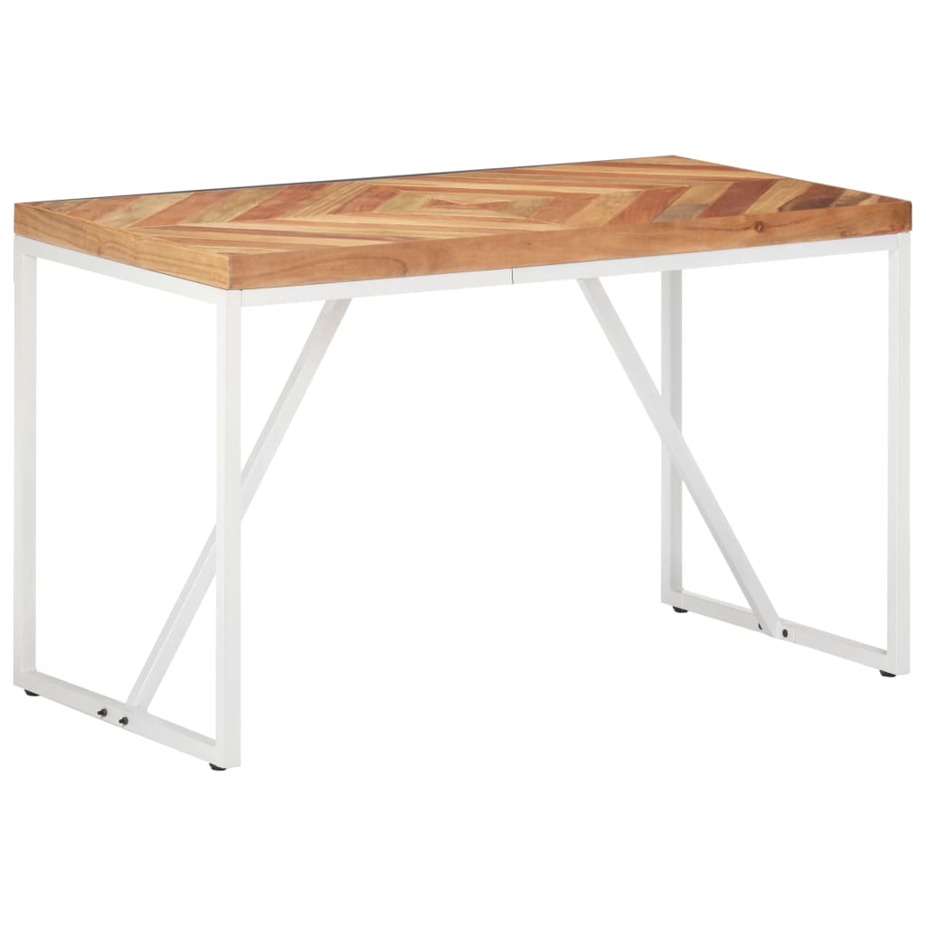 vidaXL Mesa de comedor madera maciza de acacia y mango 120x60x76 cm