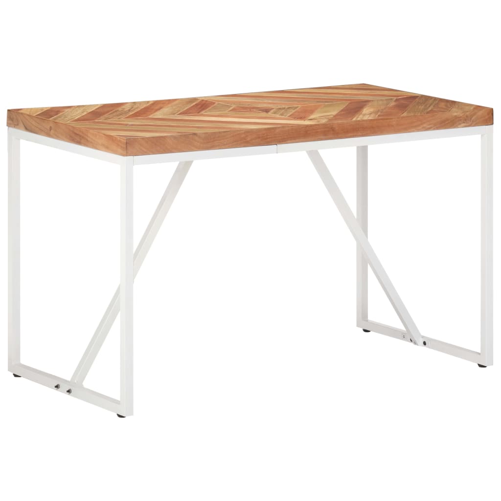 vidaXL Mesa de comedor madera maciza de acacia y mango 120x60x76 cm