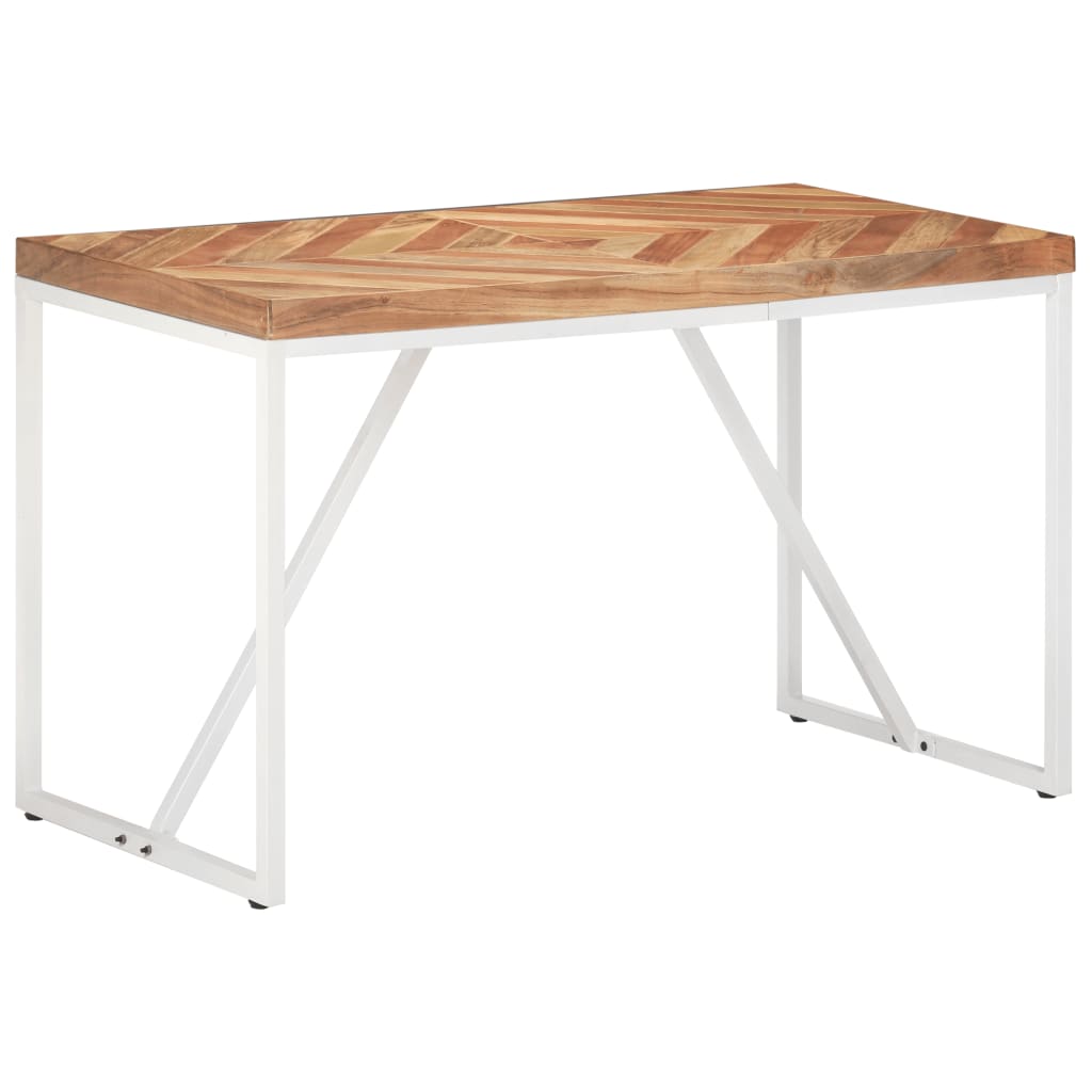 vidaXL Mesa de comedor madera maciza de acacia y mango 120x60x76 cm