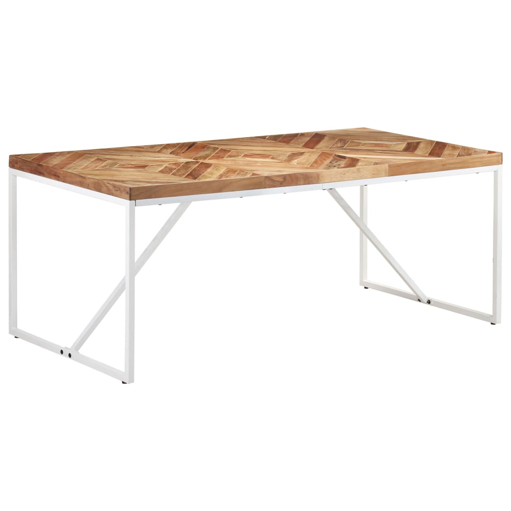 vidaXL Mesa de comedor madera maciza de acacia y mango 180x90x76 cm