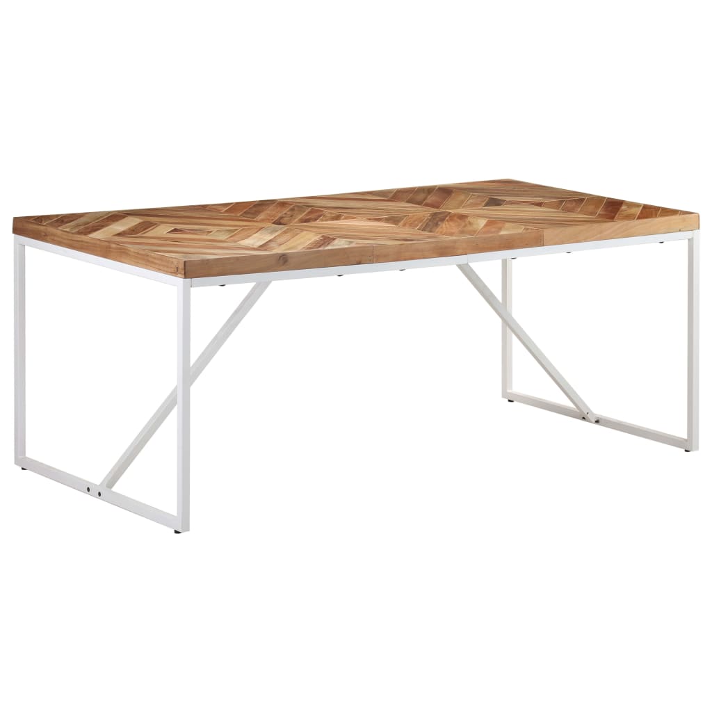 vidaXL Mesa de comedor madera maciza de acacia y mango 180x90x76 cm