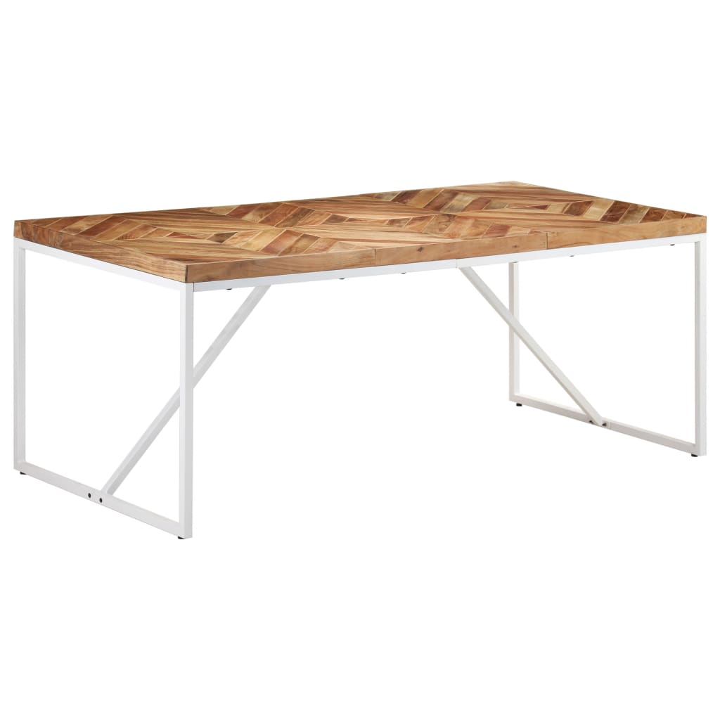 vidaXL Mesa de comedor madera maciza de acacia y mango 180x90x76 cm