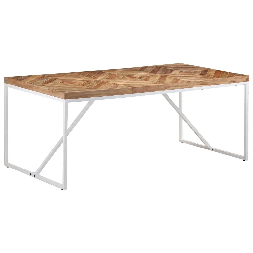 vidaXL Mesa de comedor madera maciza de acacia y mango 180x90x76 cm