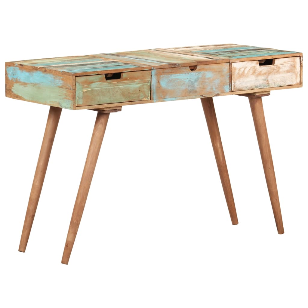 vidaXL Mesa tocador con espejo madera reciclada maciza 112x45x76 cm