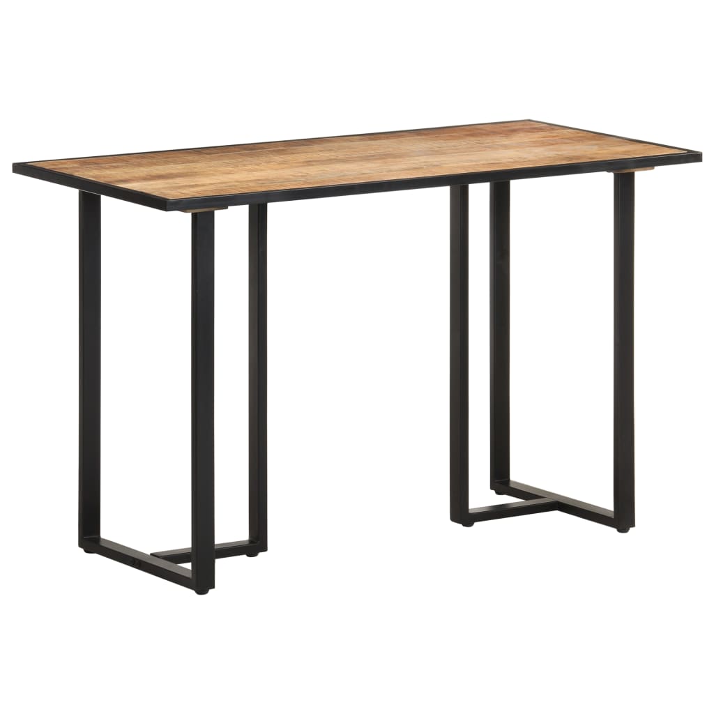 vidaXL Mesa de comedor de madera maciza de mango rugosa 120 cm