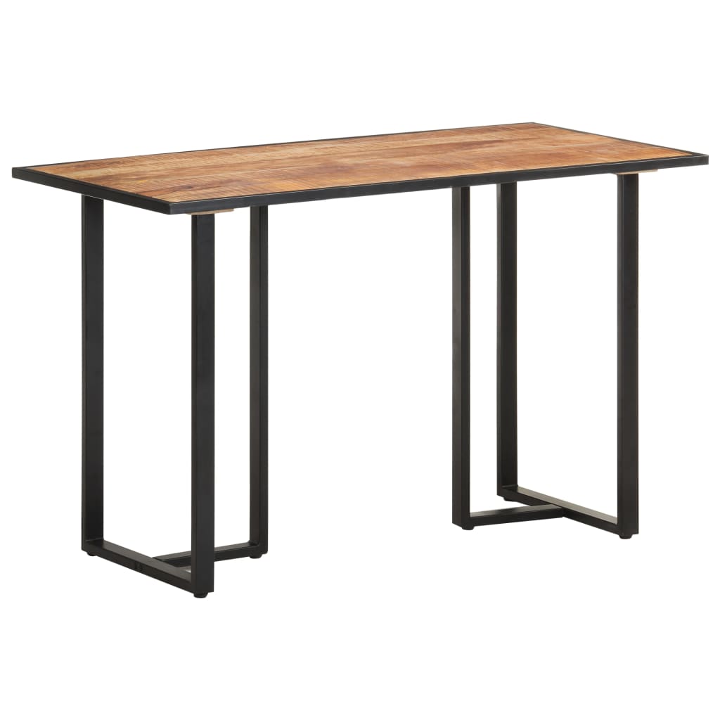 vidaXL Mesa de comedor de madera maciza de mango rugosa 120 cm