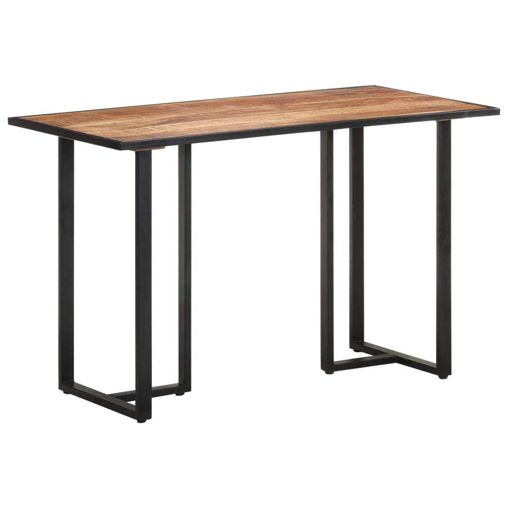 vidaXL Mesa de comedor de madera maciza de mango rugosa 120 cm