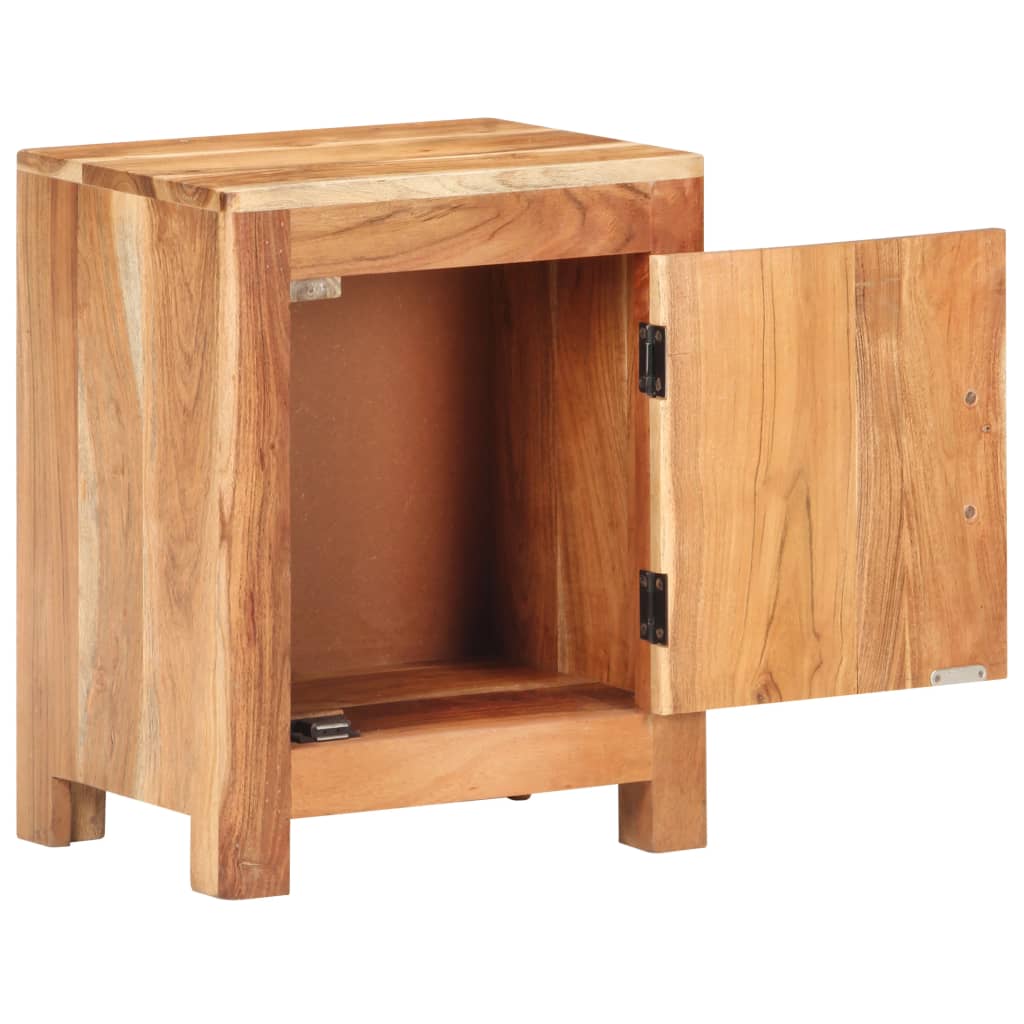 vidaXL Mesita de noche de madera maciza de acacia 40x30x50 cm