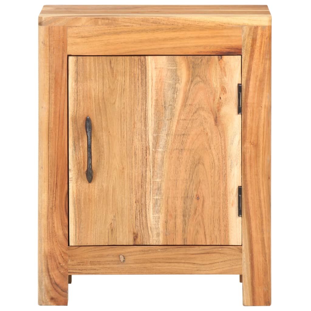 vidaXL Mesita de noche de madera maciza de acacia 40x30x50 cm