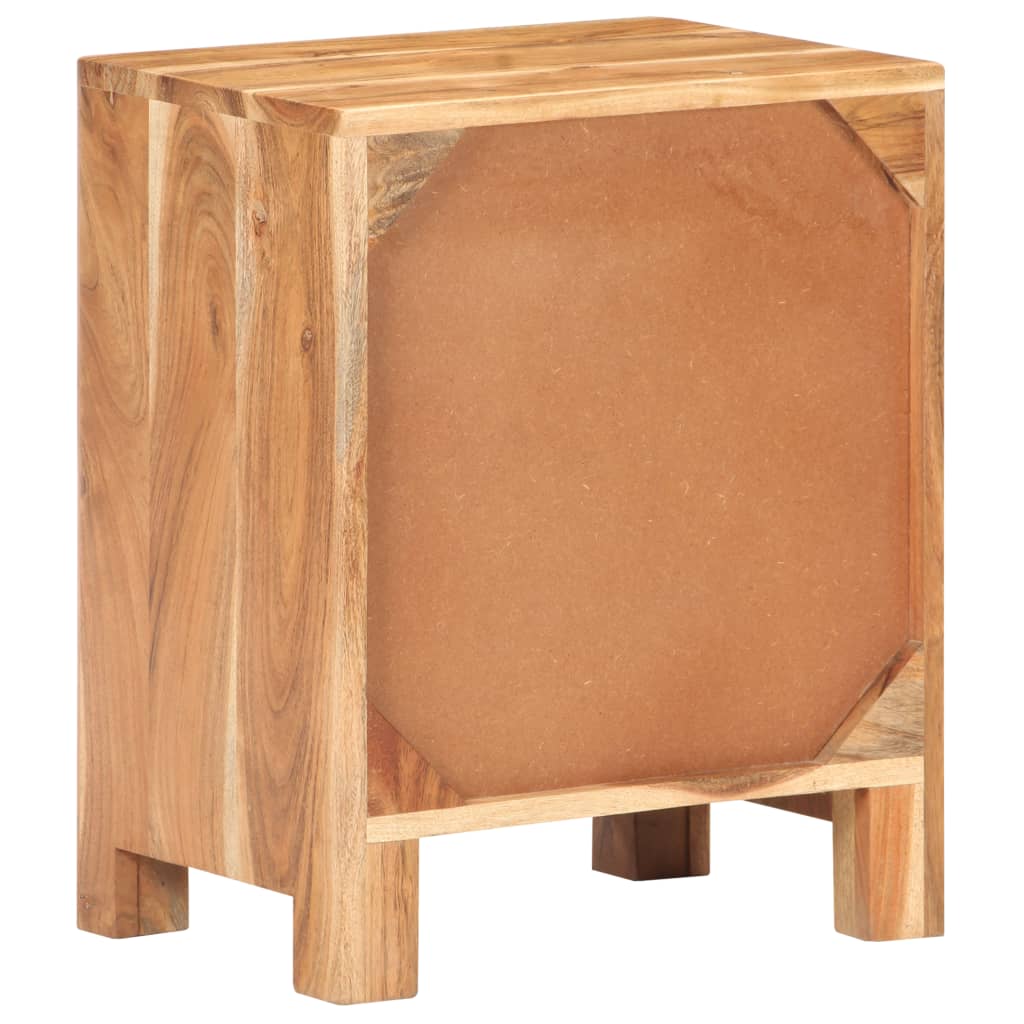 vidaXL Mesita de noche de madera maciza de acacia 40x30x50 cm