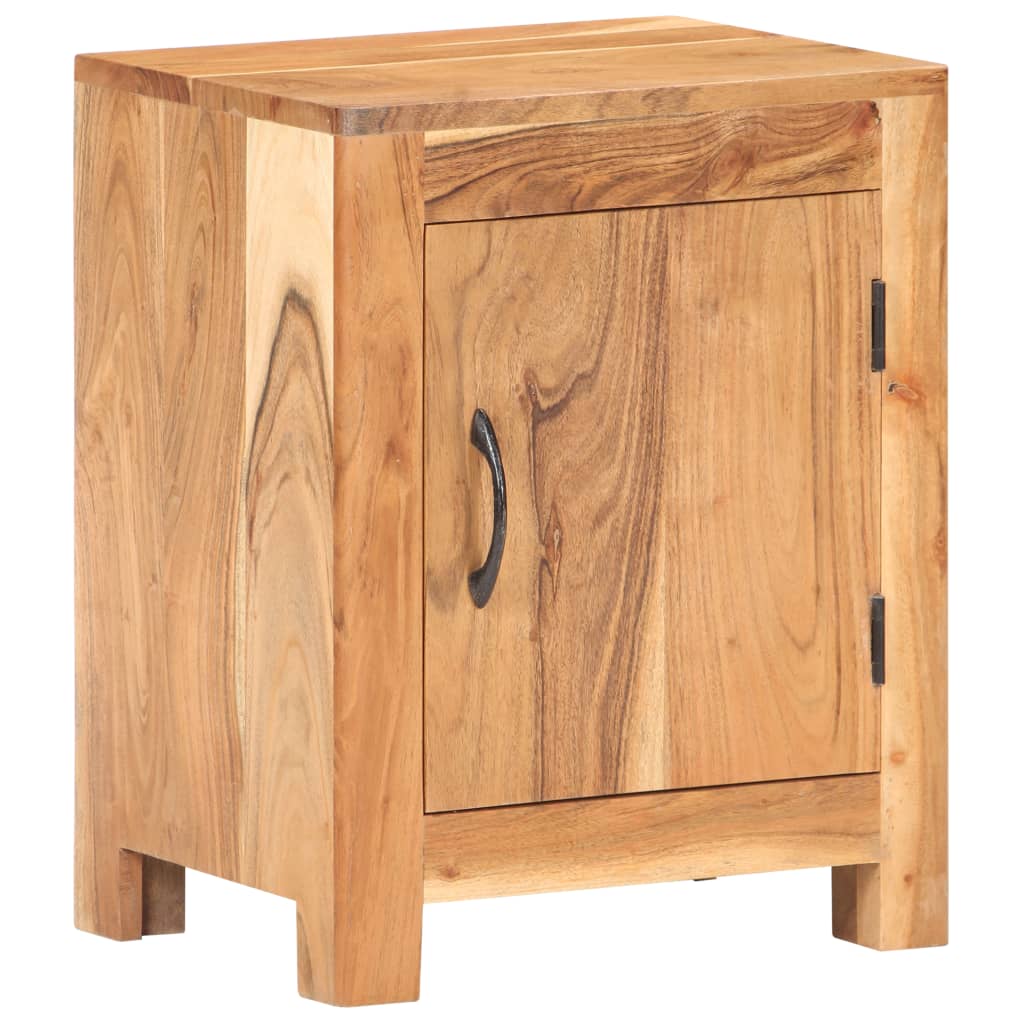 vidaXL Mesita de noche de madera maciza de acacia 40x30x50 cm