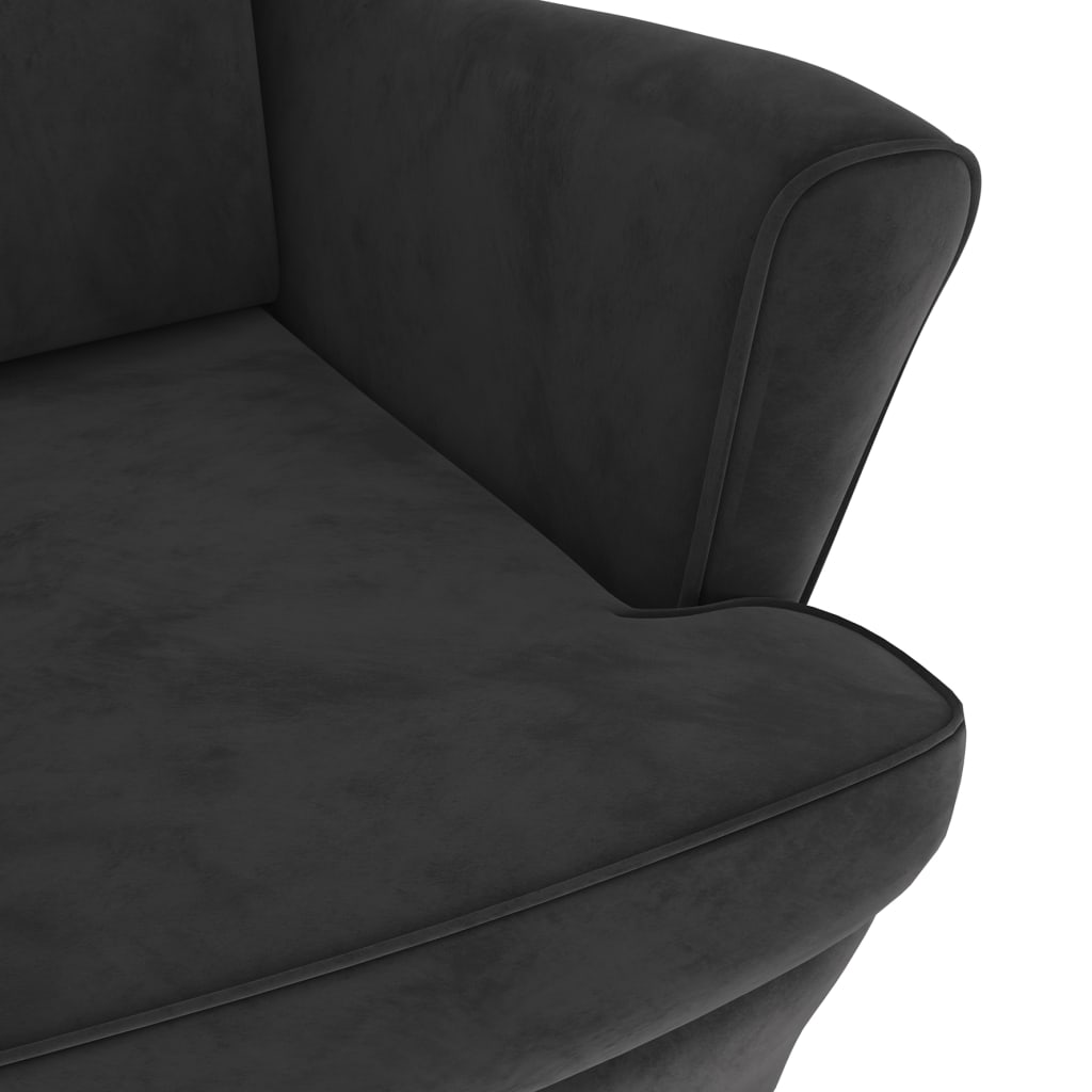 vidaXL Sillón de terciopelo gris oscuro