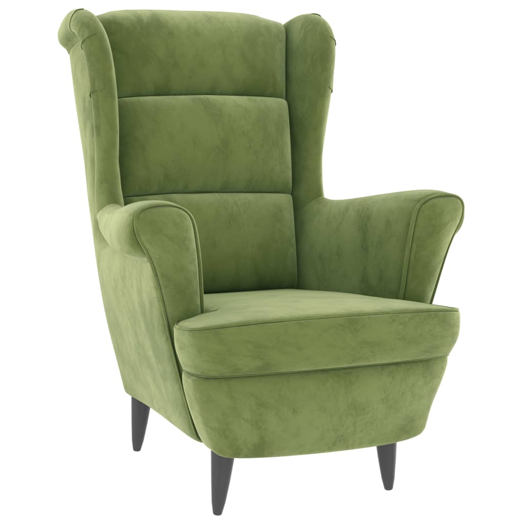 vidaXL Sillón de terciopelo verde claro