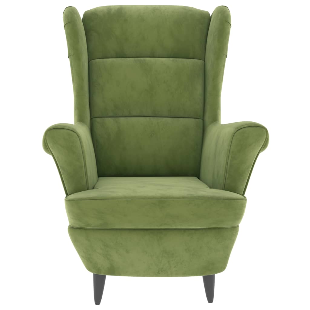 vidaXL Sillón de terciopelo verde claro