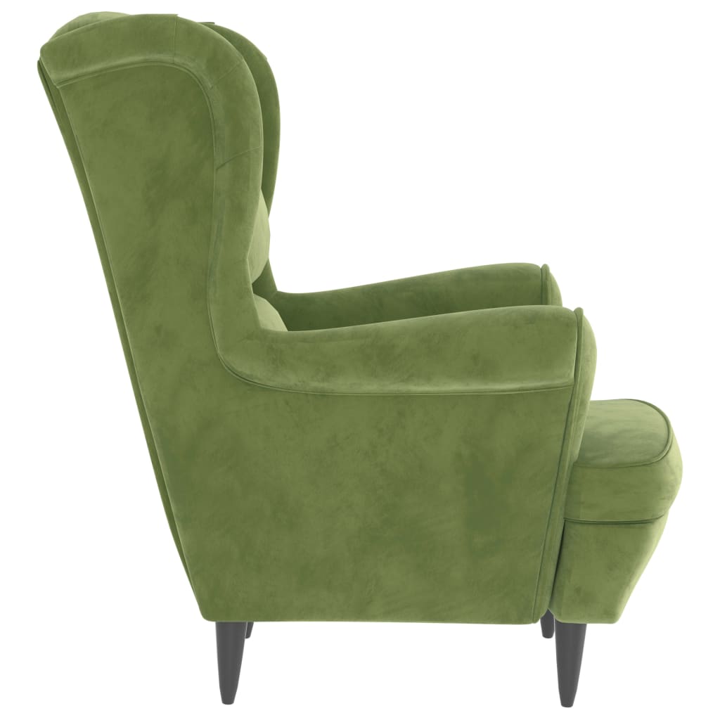 vidaXL Sillón de terciopelo verde claro