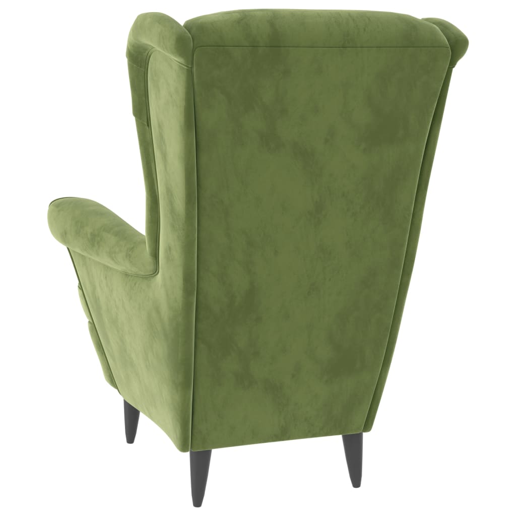 vidaXL Sillón de terciopelo verde claro