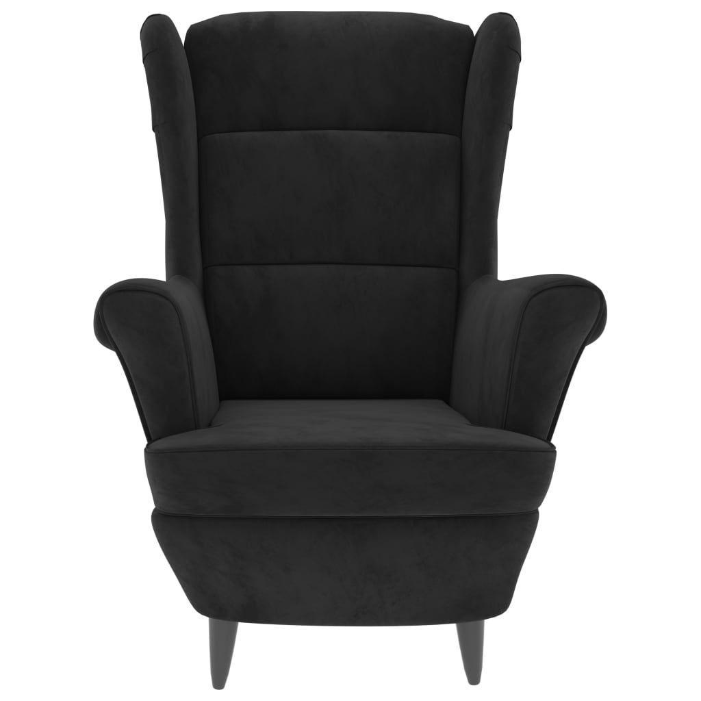 vidaXL Sillón de terciopelo negro