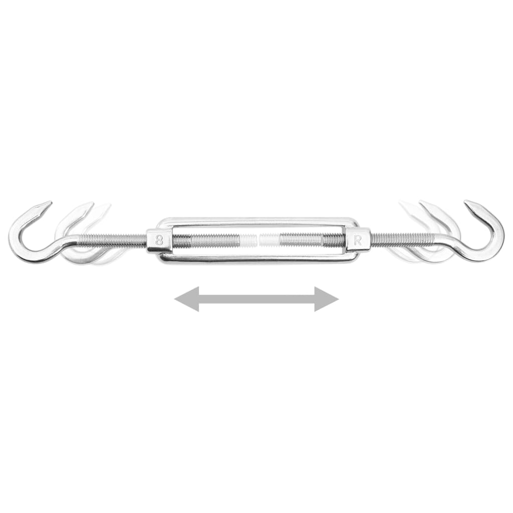 vidaXL Kit de montaje para toldo de vela 5 piezas acero inoxidable