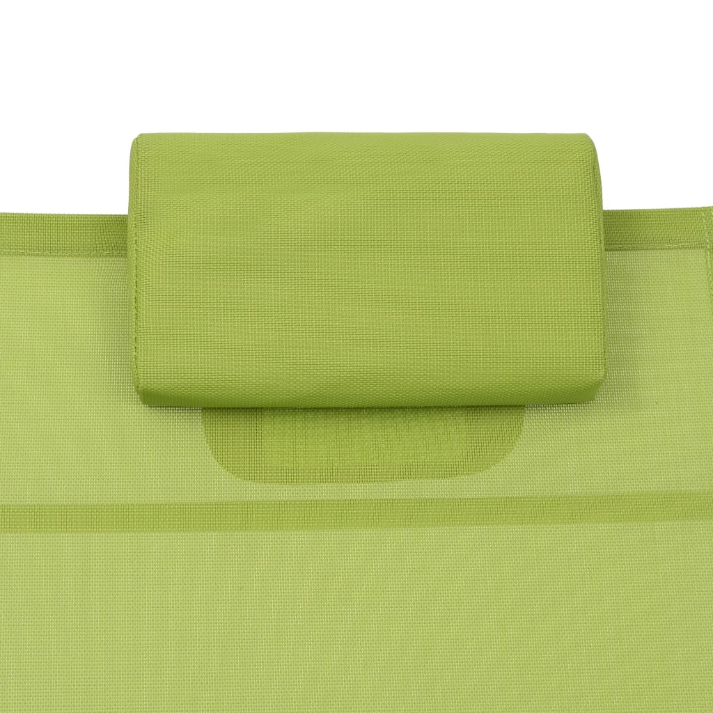 vidaXL Tumbona de aluminio textilene verde