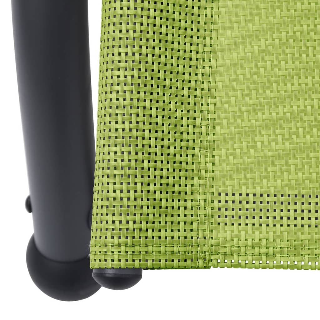 vidaXL Tumbona doble con toldo textilene verde