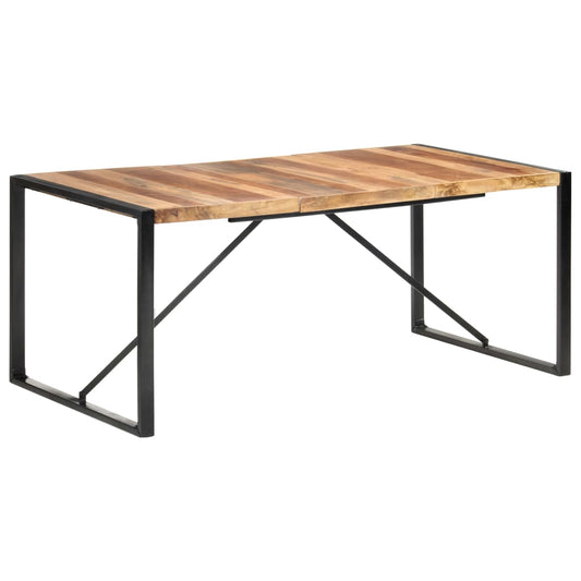 vidaXL Mesa de comedor madera maciza con acabado sheesham 180x90x75 cm