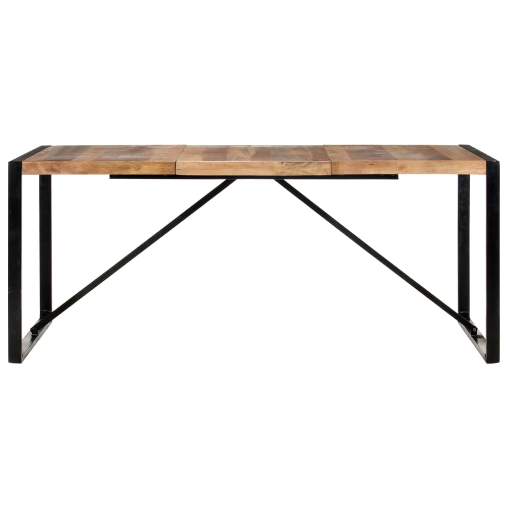 vidaXL Mesa de comedor madera maciza con acabado sheesham 180x90x75 cm