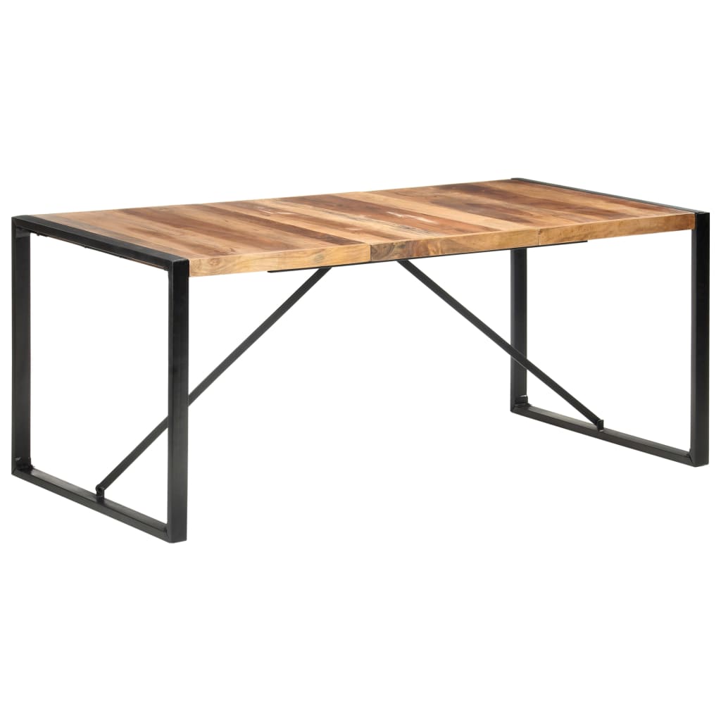 vidaXL Mesa de comedor madera maciza con acabado sheesham 180x90x75 cm