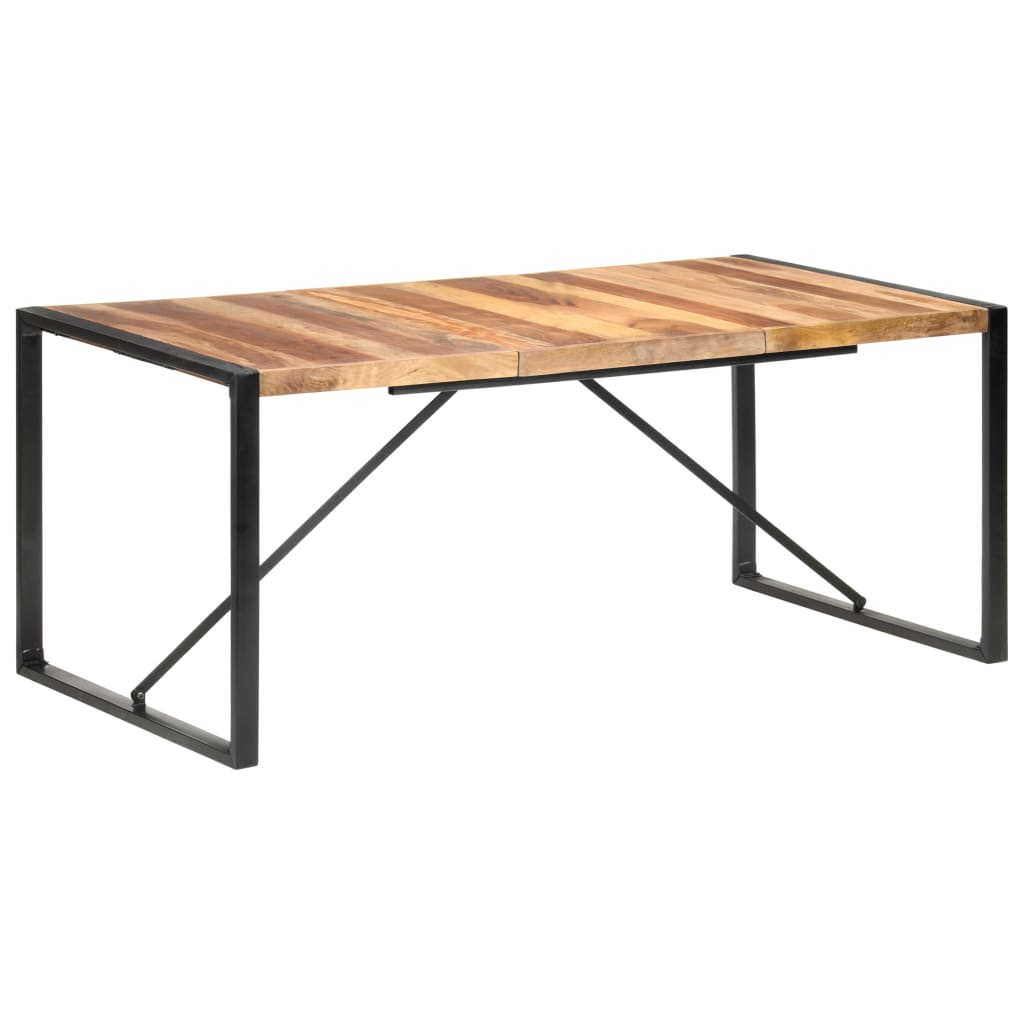 vidaXL Mesa de comedor madera maciza con acabado sheesham 180x90x75 cm