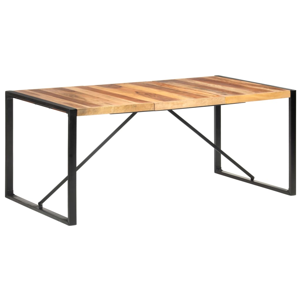 vidaXL Mesa de comedor madera maciza con acabado sheesham 180x90x75 cm