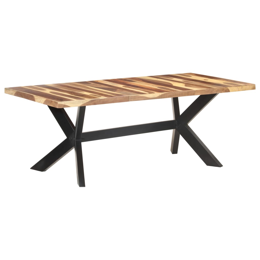 vidaXL Mesa de comedor madera maciza con acabado miel 200x100x75 cm