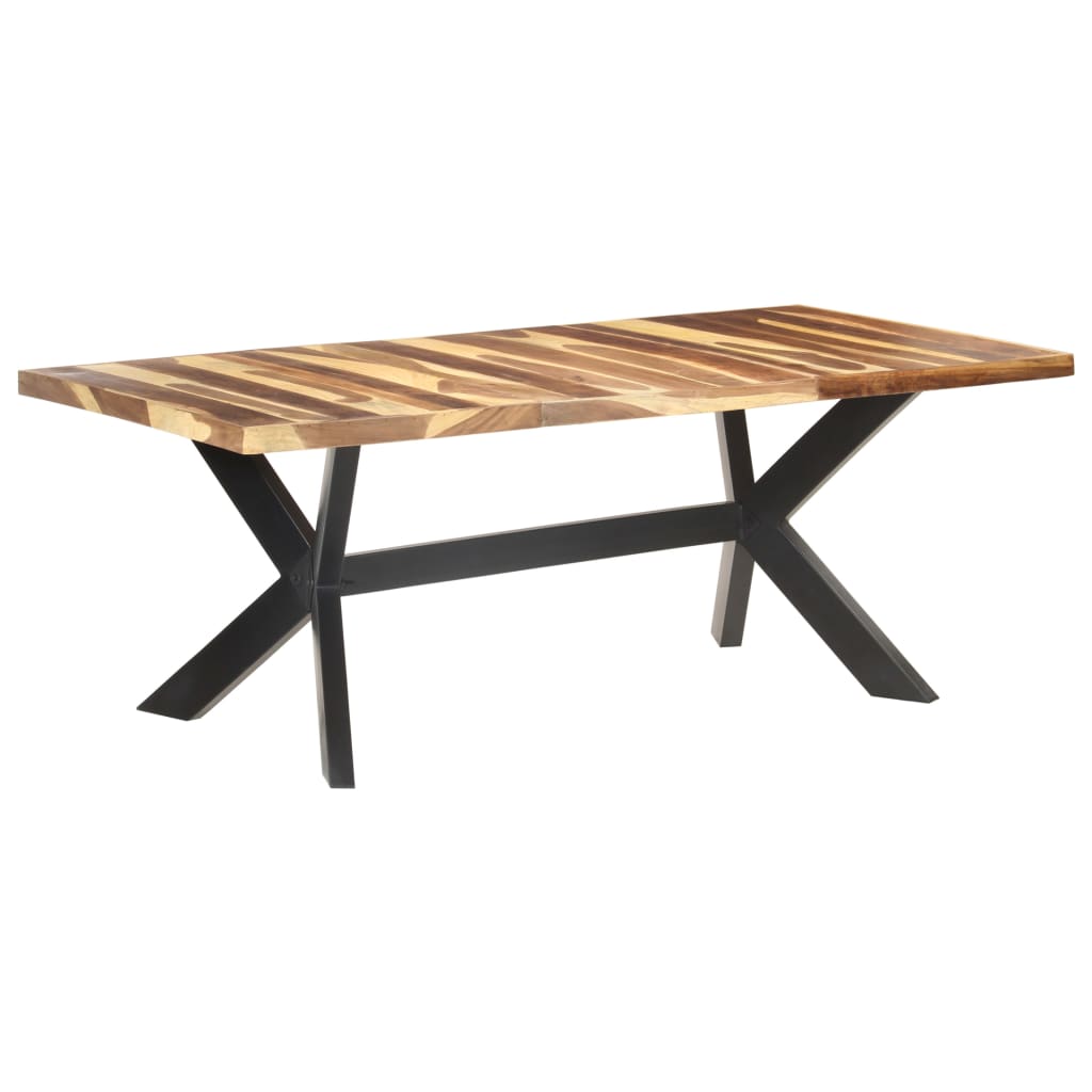 vidaXL Mesa de comedor madera maciza con acabado miel 200x100x75 cm