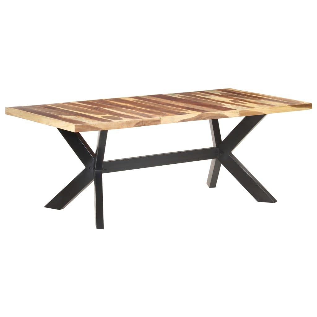 vidaXL Mesa de comedor madera maciza con acabado miel 200x100x75 cm