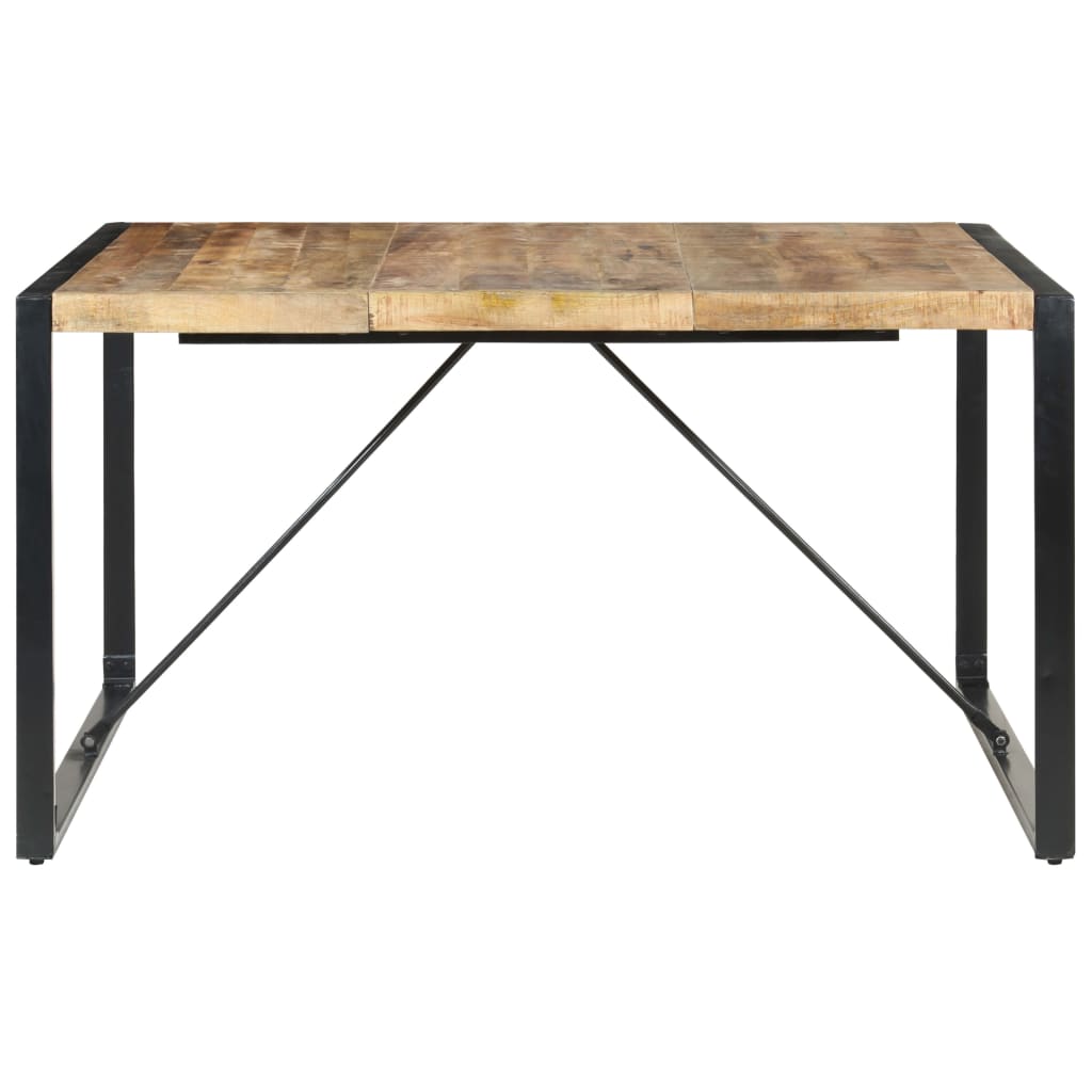 vidaXL Mesa de comedor madera de mango rugosa 140x140x75 cm