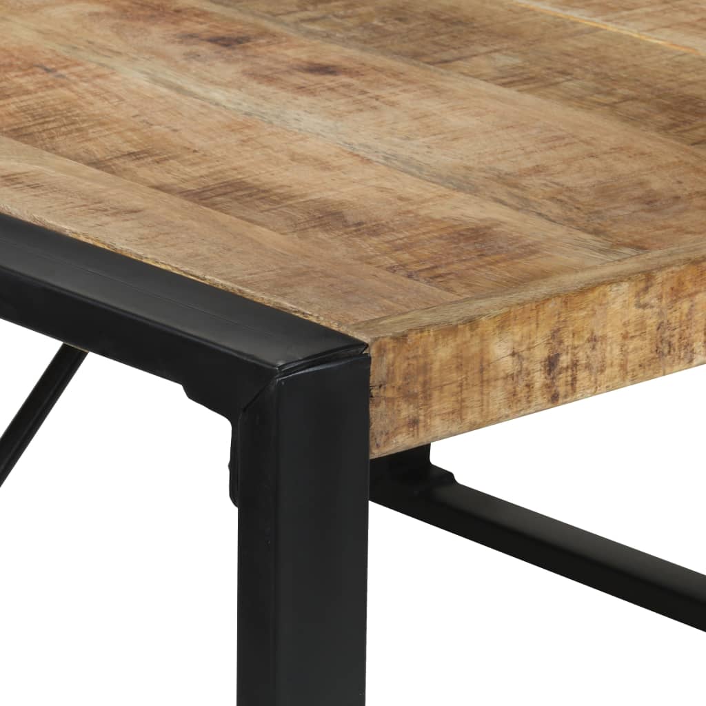 vidaXL Mesa de comedor madera de mango rugosa 140x140x75 cm