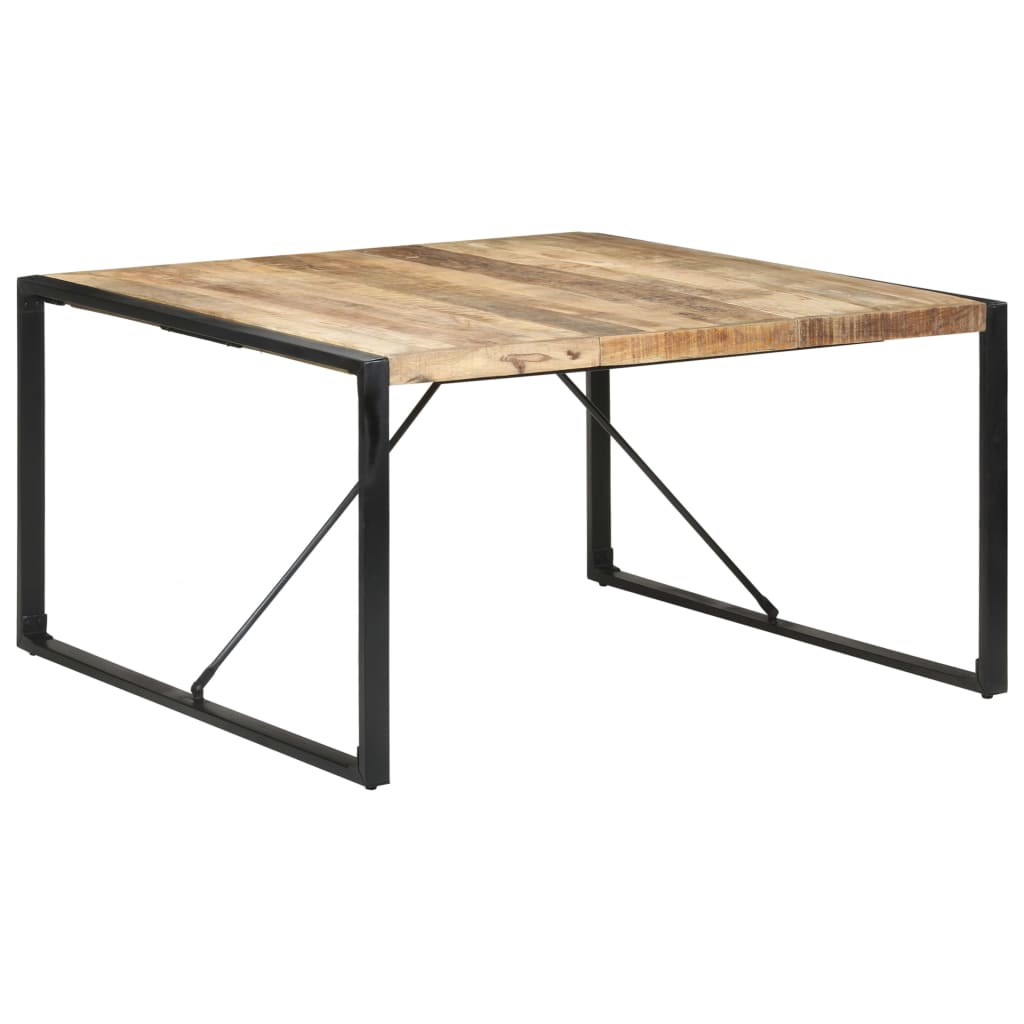 vidaXL Mesa de comedor madera de mango rugosa 140x140x75 cm