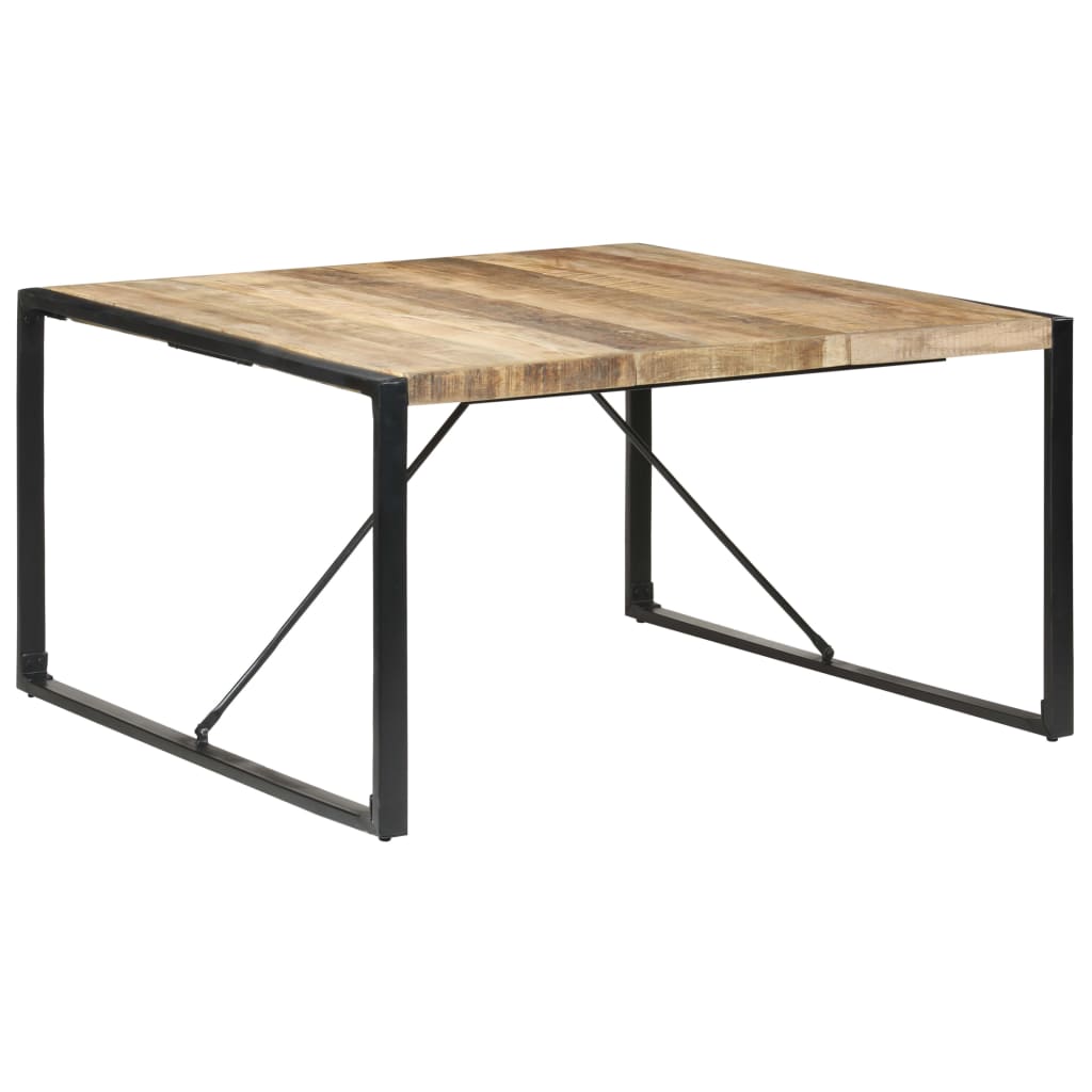 vidaXL Mesa de comedor madera de mango rugosa 140x140x75 cm