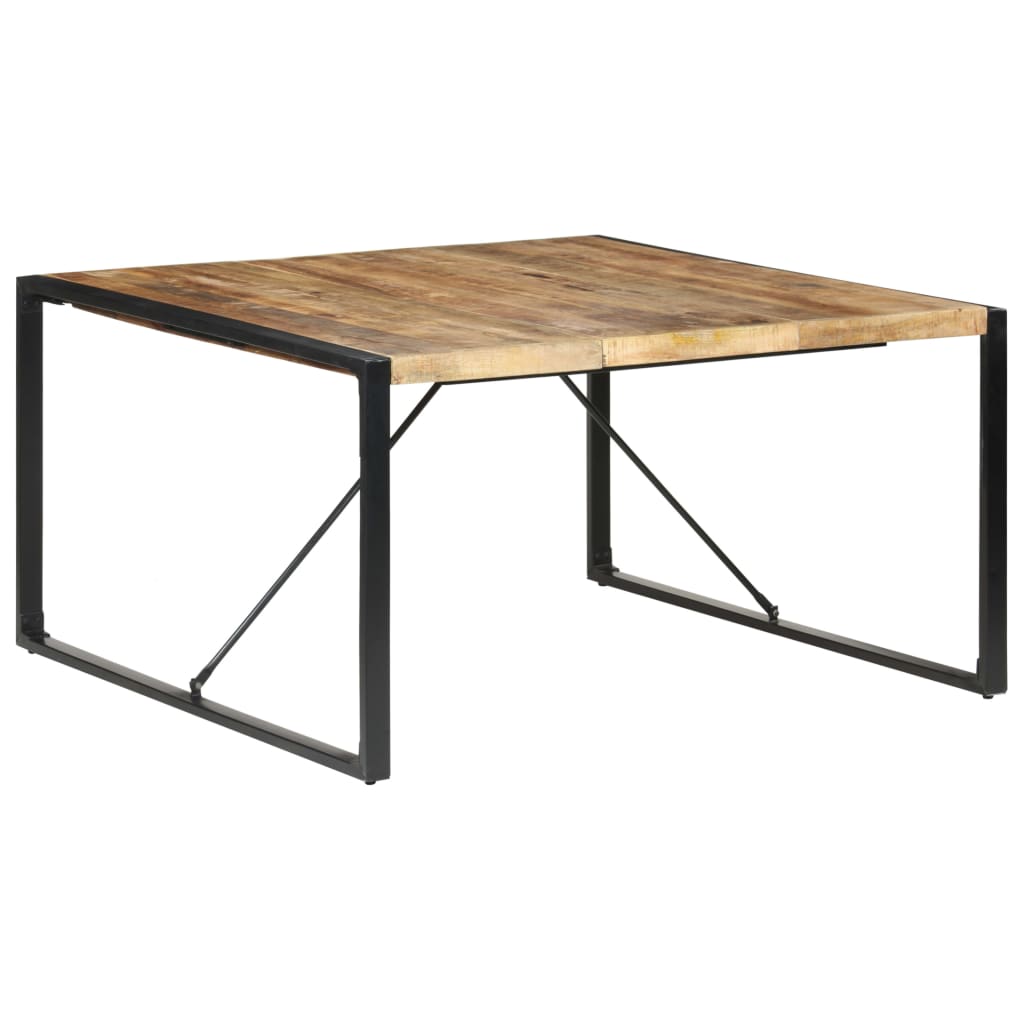 vidaXL Mesa de comedor madera de mango rugosa 140x140x75 cm