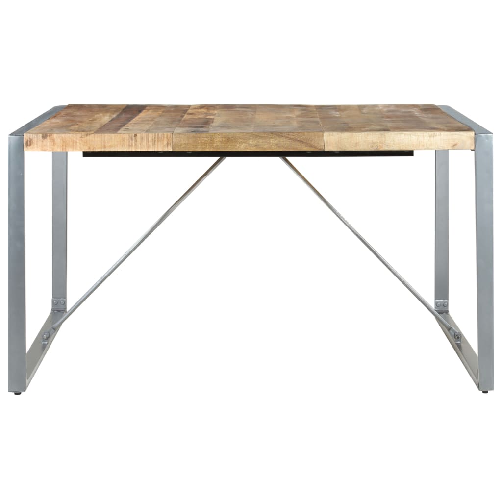 vidaXL Mesa de comedor madera de mango rugosa 140x140x75 cm