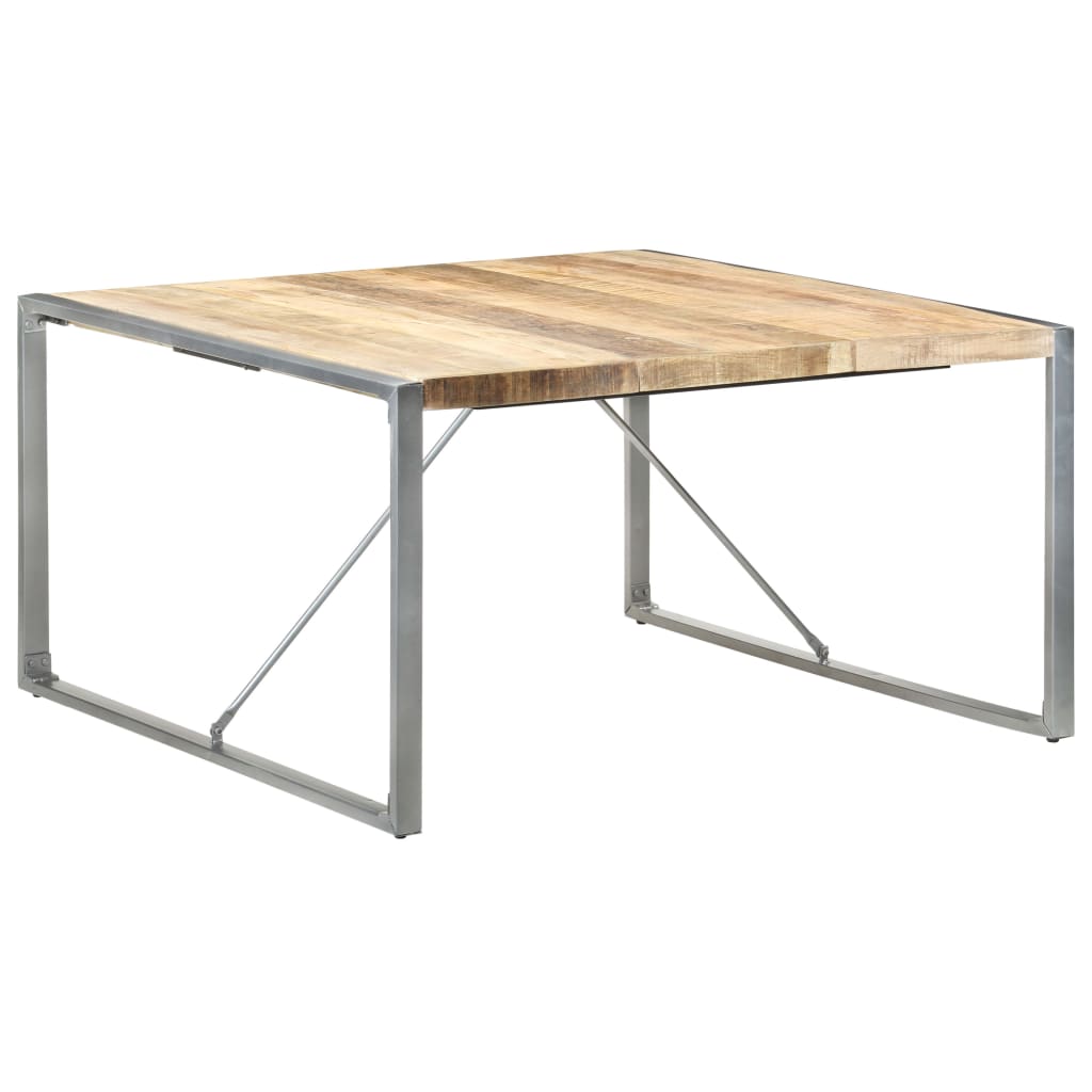 vidaXL Mesa de comedor madera de mango rugosa 140x140x75 cm