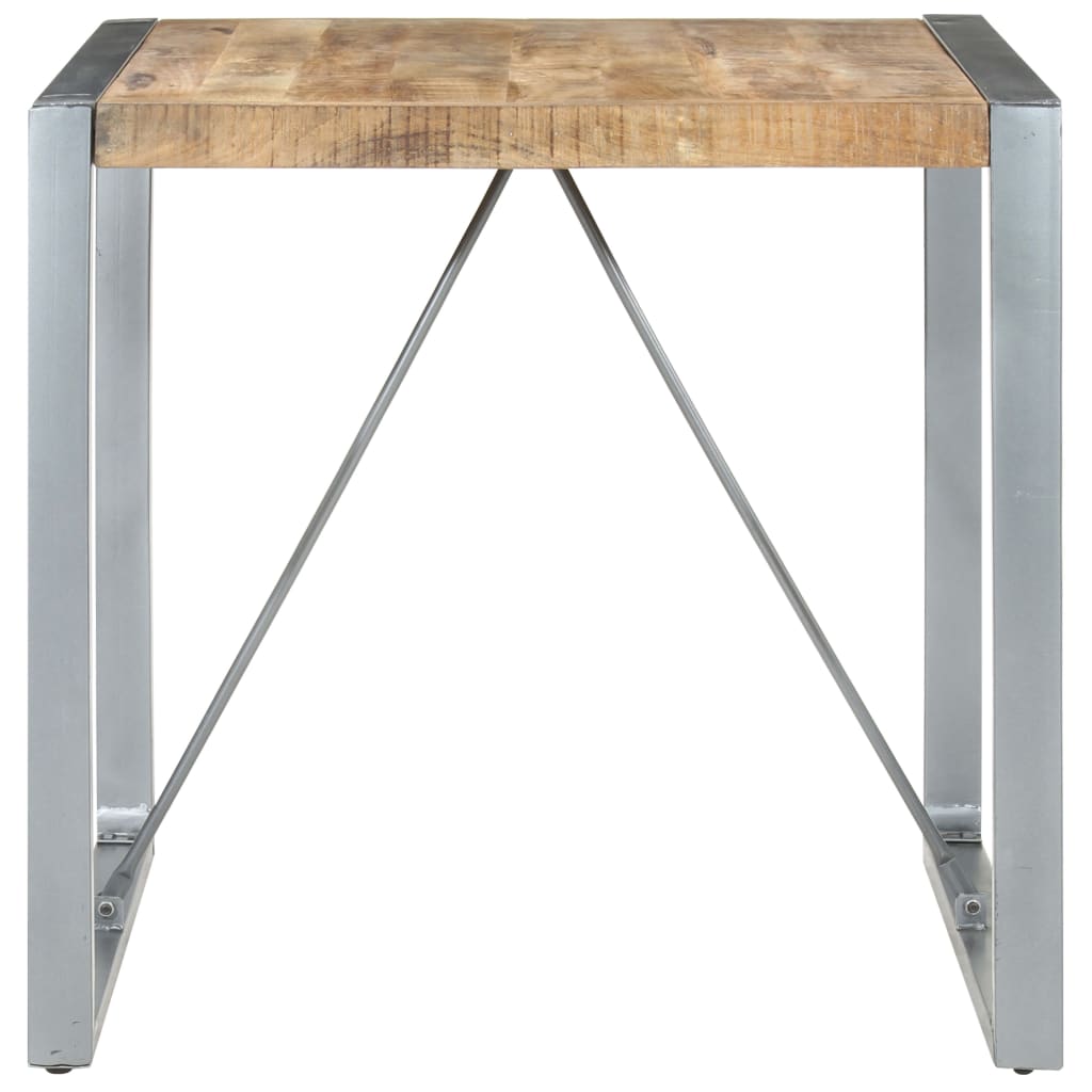 vidaXL Mesa de comedor madera de mango rugosa 80x80x75 cm