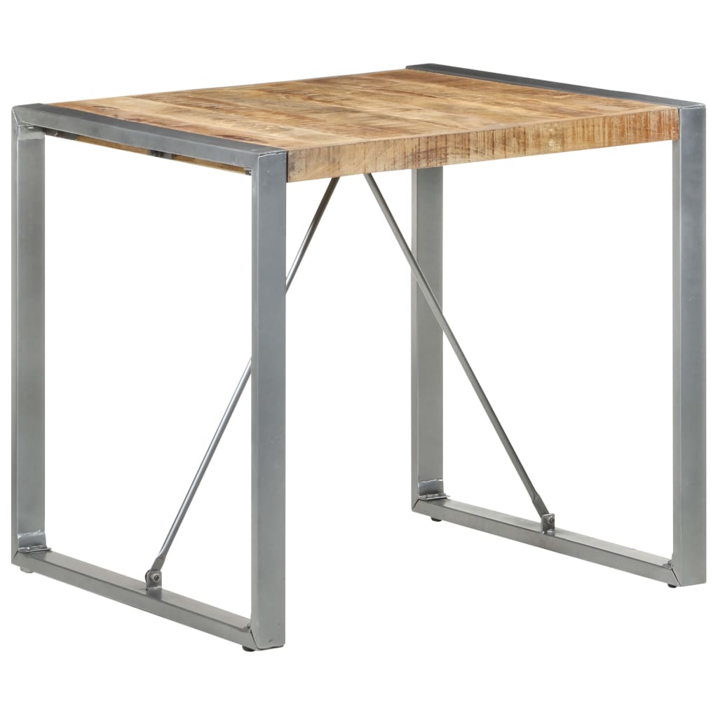 vidaXL Mesa de comedor madera de mango rugosa 80x80x75 cm